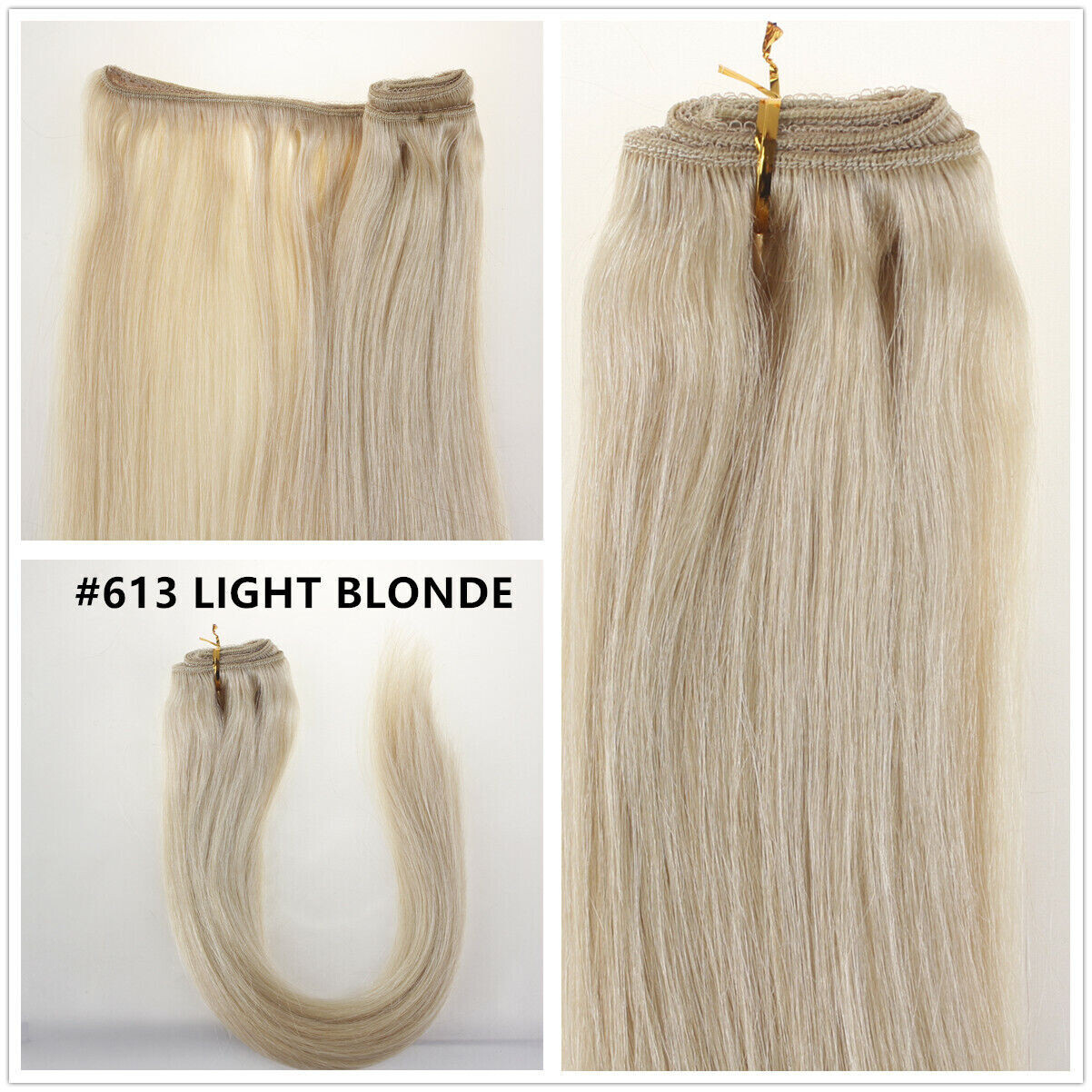 Sew in Hair Extensions Real Human Hair Double Weft Weave Russian Remy Hair 100gr