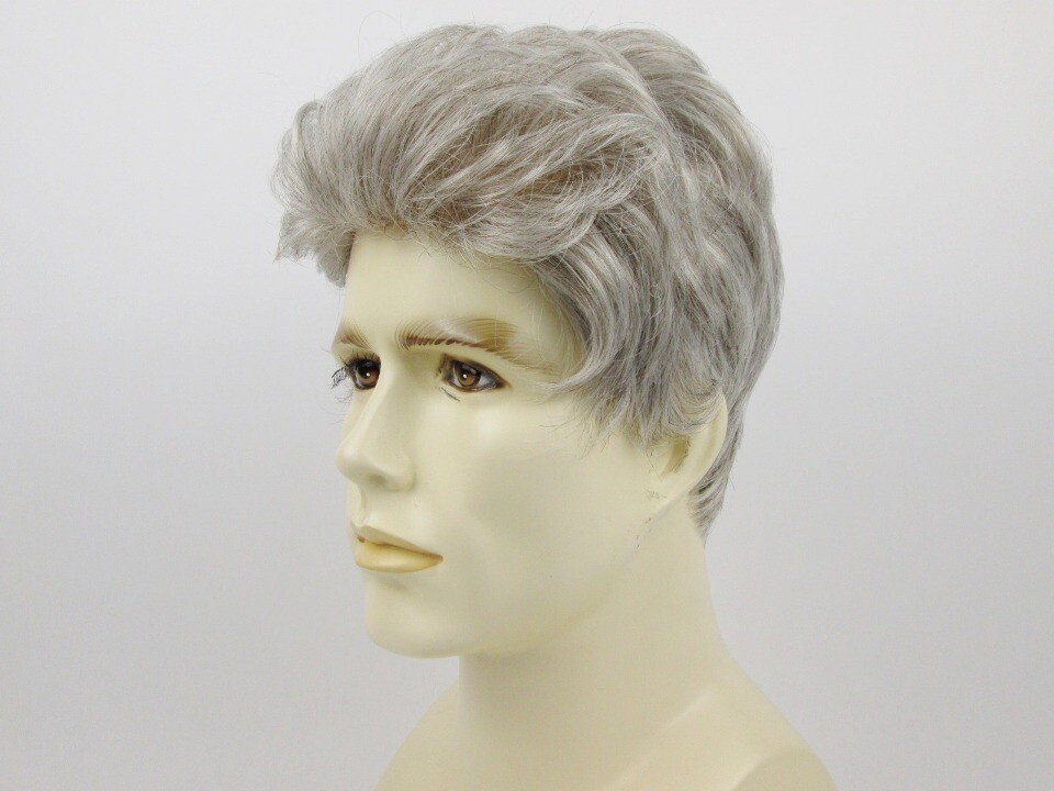 MENS MALE SHORT SLIGHTLY WAVY HAIR MONOFILAMENT FRONT HAND-TIED EDGES ALEX WIG
