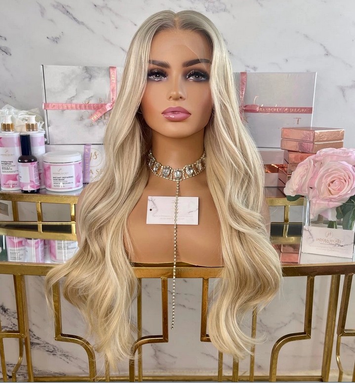 Ombre Honey Blonde 100% Virgin Human Hair Wig 13×4 Lace Front Wig