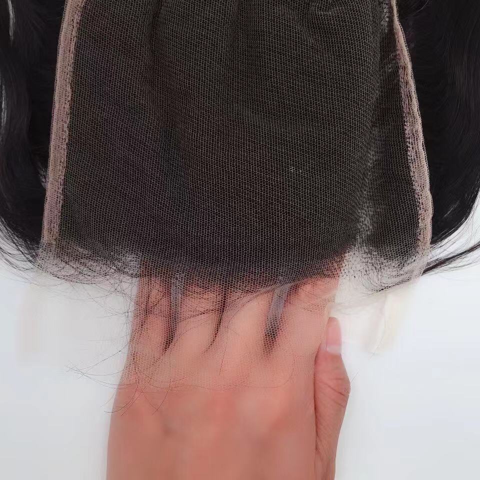 HD 7*7 Lace Closure Straight Body Wave Peruvian 100% Human Hair Free Part