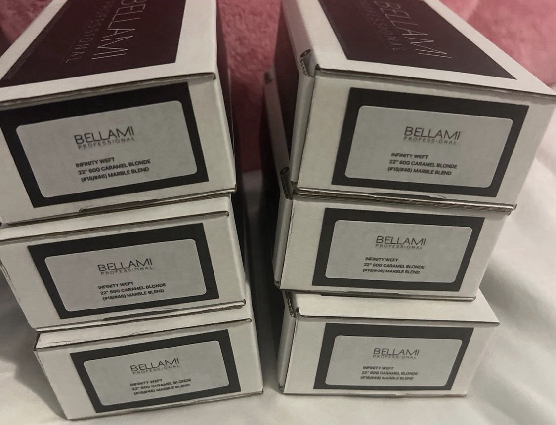 6 Bellami Infinity Hair Extensions Wefts 22 Inches Long New