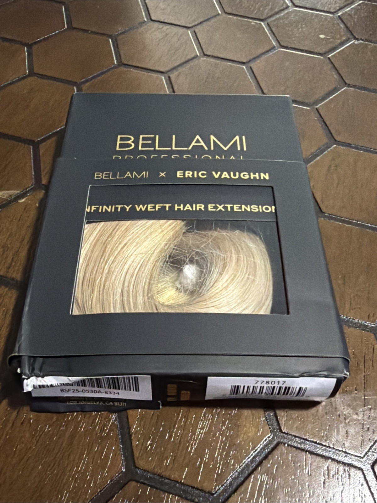 BELLAMI INFINITY WEFT HAIR EXTENSIONS 20in 80g Rooted White Truffle 100%authenti