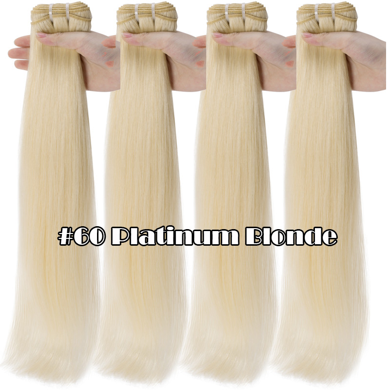 Extra Thick 613 Blonde Brazilian Virgin Human Hair Weave 3BUNDLES + CLOSURE Weft