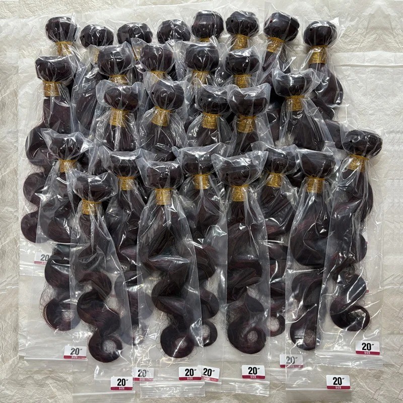 99j Burgundy Body Wave Human Hair Bundles Wine Red Brazilian Remy Extensions