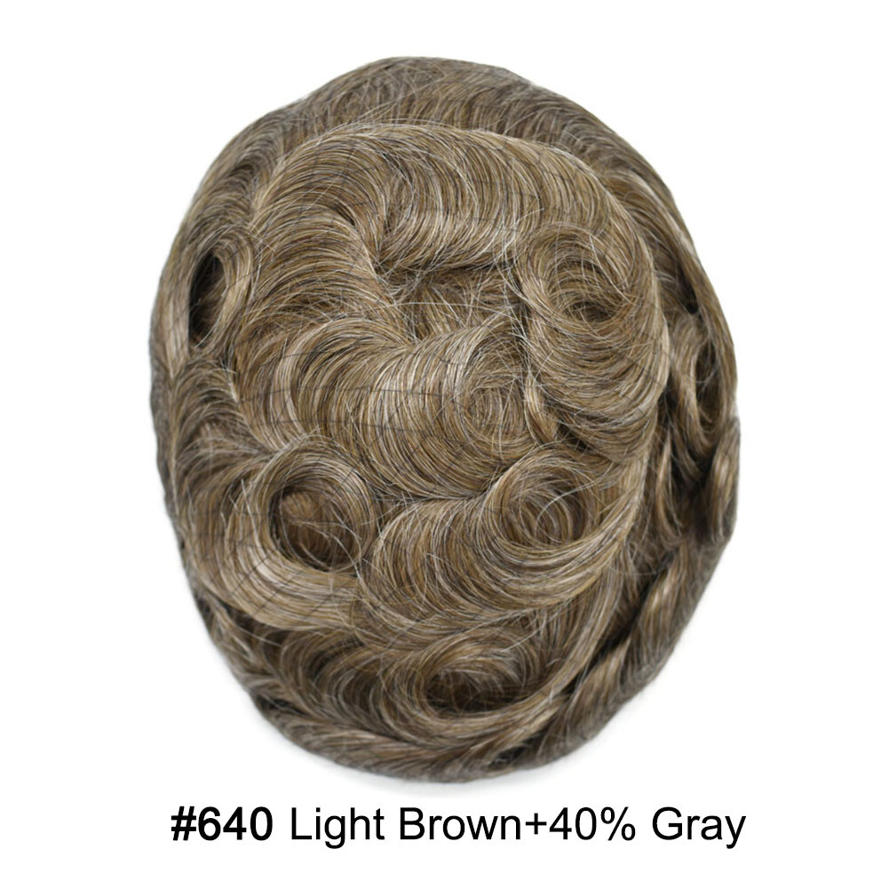 Mens Hair Replacement Ultra Thin Skin Mens Toupee Hairpieces All PU System Wigs