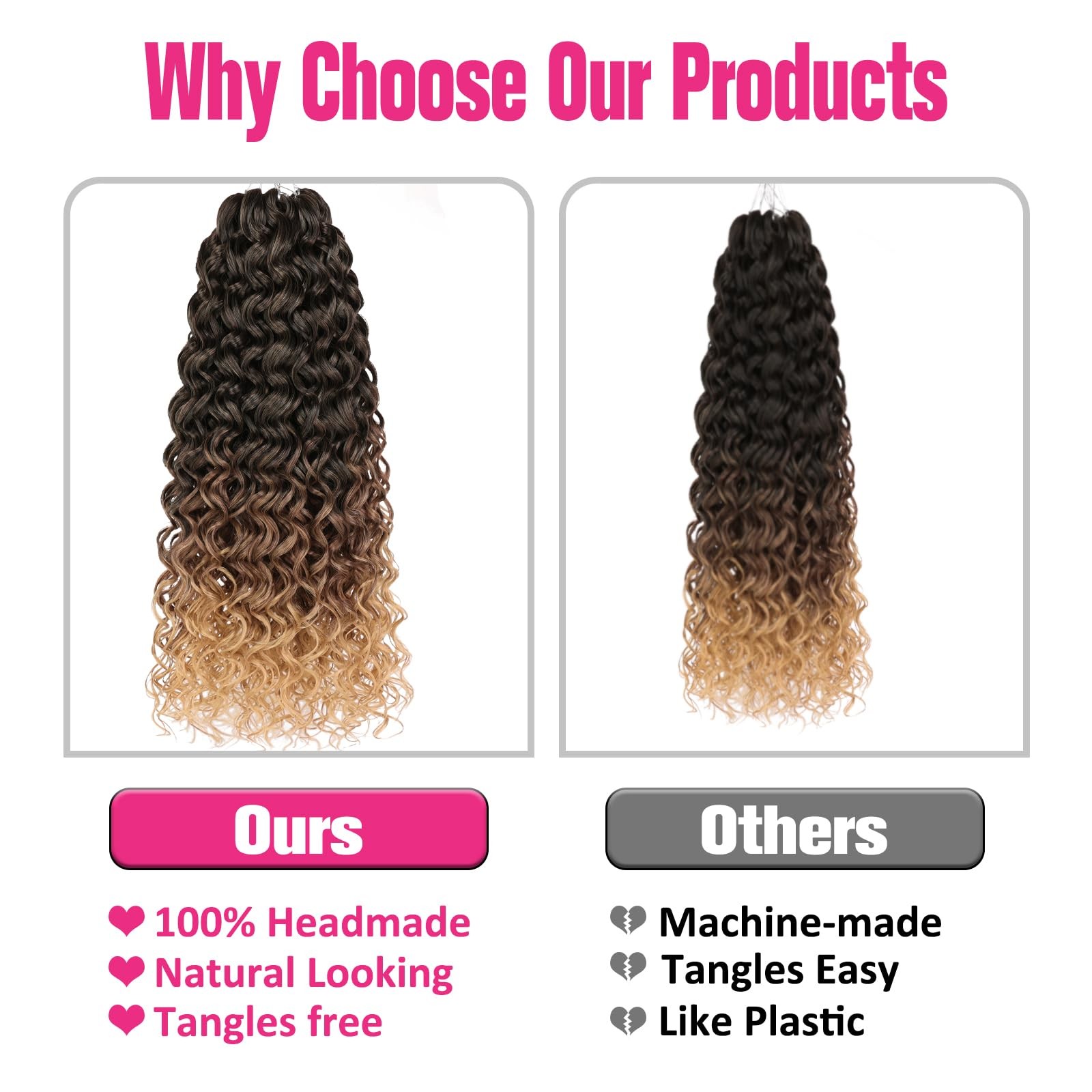 Union Beauty Gogo Curl Crochet Hair 18 Inch Deep Wave Crochet