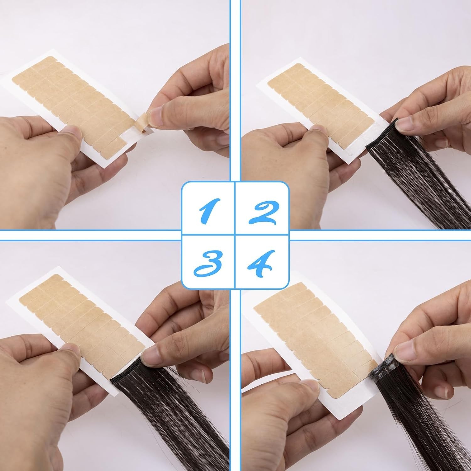 120 Pieces Lace Front Wig Tape Double Sided Adhesive Waterproof Lace Glue for…