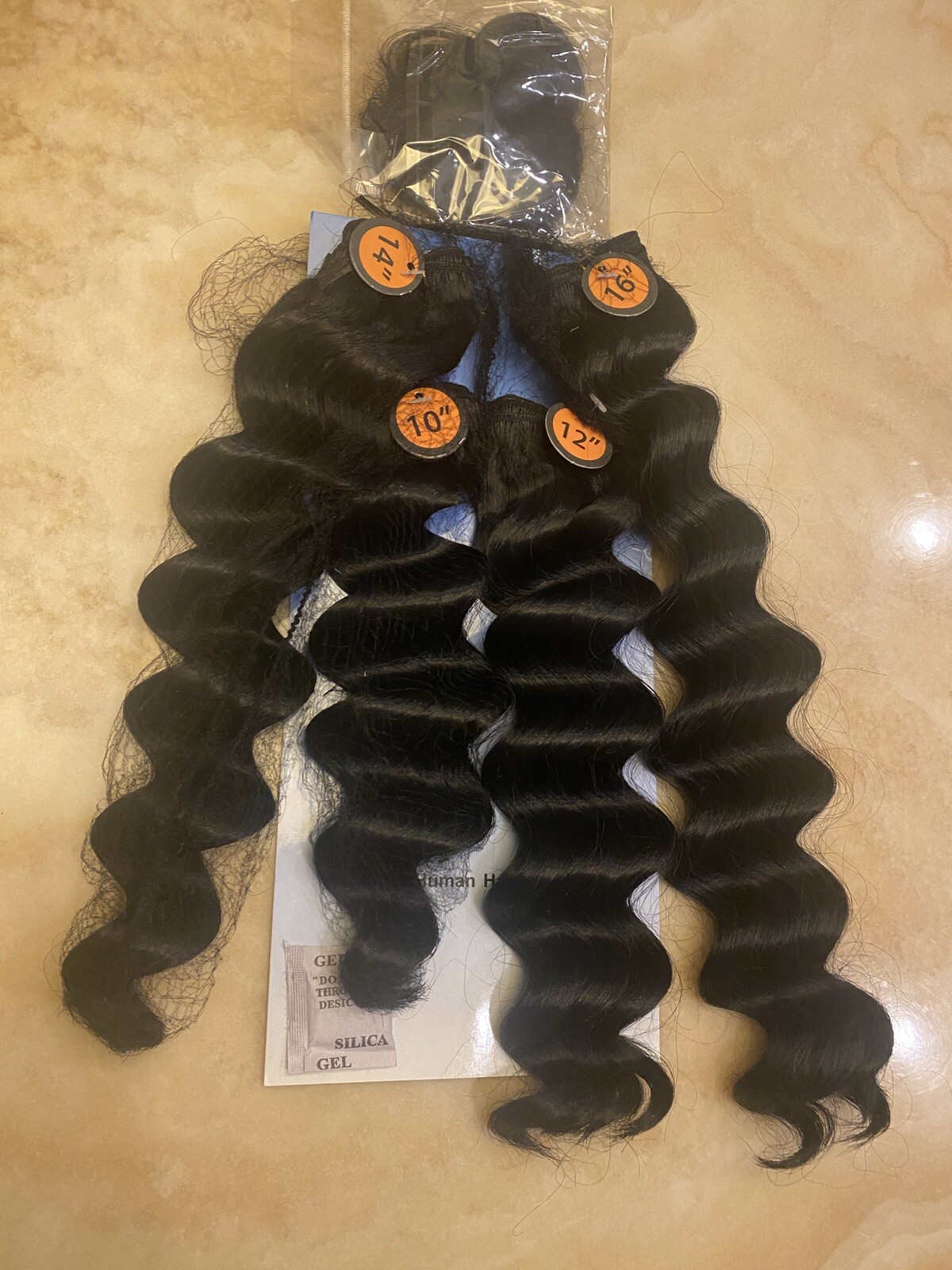 HAIRTREND SYNTETHIC ALL IN ONE DEEP WAVE 10 12 14 16 &”12 CLOSURE LOT 4 COLOR 1B