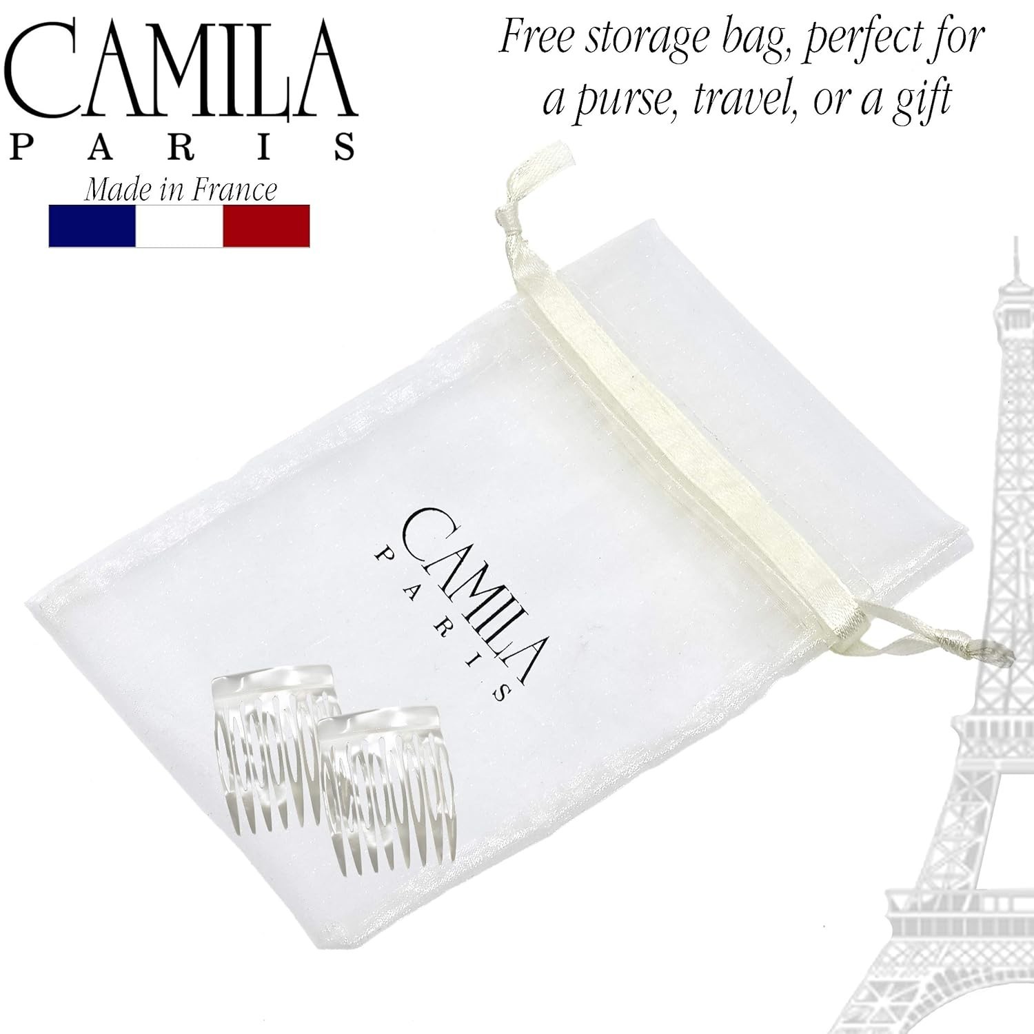 Paris French Hair Side Comb Handmade Small Pearl French Twist Hair Combs Deco…