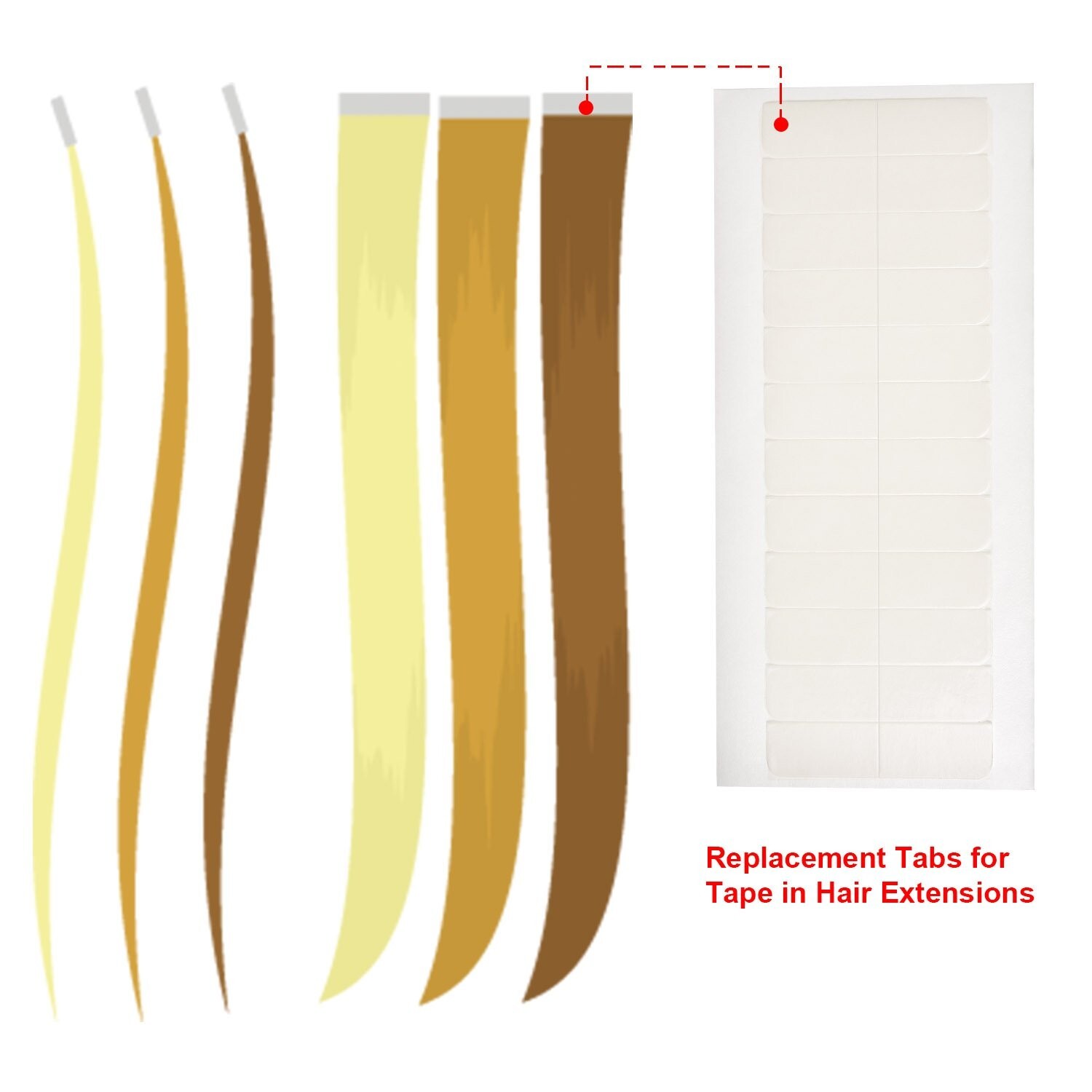 Hair Extension Tape 180 Pieces Pre-cut Sticky Tabs Maximum Hold For Women