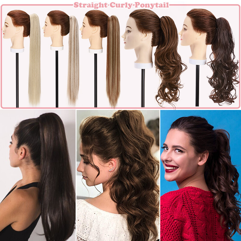 Mega Thick Any Style Jaw Claw Clip in Hair Extensions Ponytail As Human Hair US