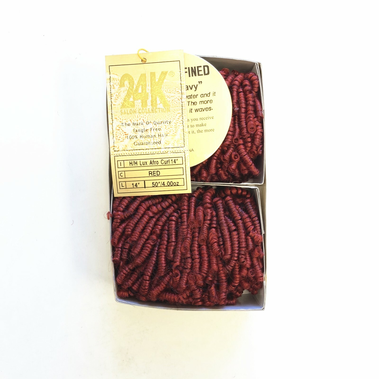 24K Collection Afro Curl Weaving 14” 100% Human Hair 4 oz