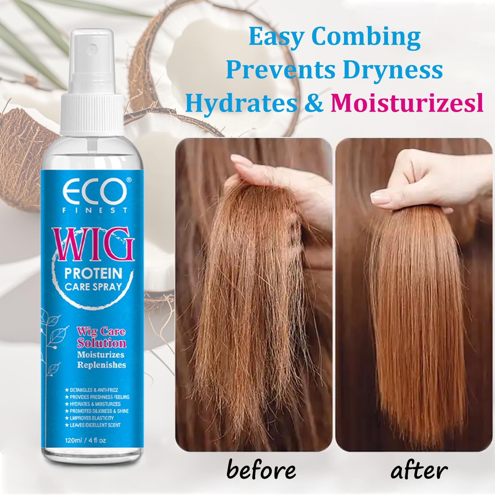 AKBAN Wig Hair Care Spray for Synthetic 4 Fl Oz (Pack of 1), WIG CARE SPRAY