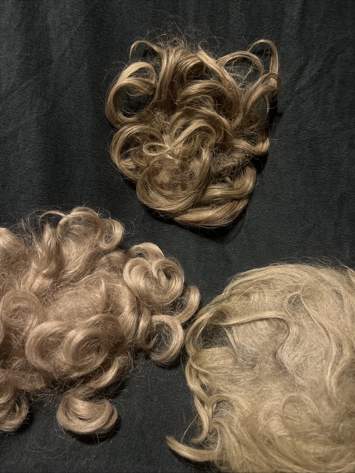 Vintage 50s/60s Tovar-Tresses Wig Box with 3 hairpieces 100% Human / Synthetic