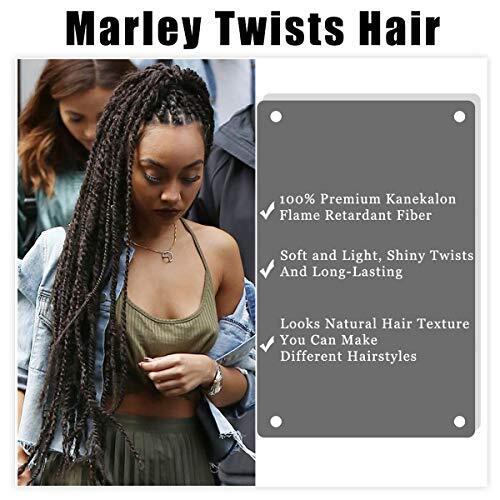 3 Packs Marley Twists Hair Long Twist Afro Kinky 18 Inch (Pack of 3) #4
