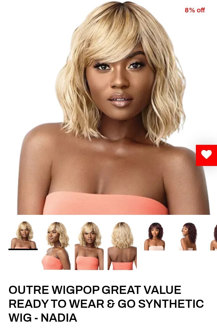 Outre Wigpop Synthetic Full Wig Nadia DR 2 Auburn NEW