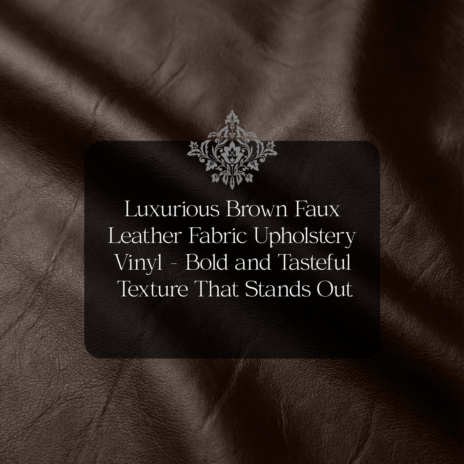 Burlapfabric.com Brown Faux Leather Fabric Upholstery Vinyl 54 Inches Wide So…