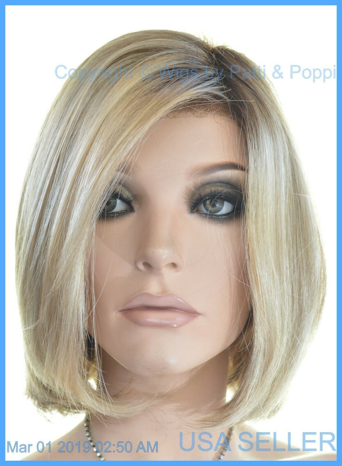 Kristen Renau LACE FRONT WIG “12FS8” HOT SASSY STUNNING ROOTED BLOND BOB