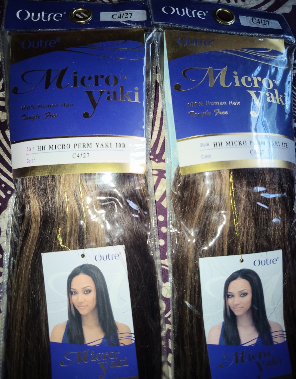 Outre Micro Perm Yaki (2 pks) 100% Human Hair 10″ * 4/27 * Tangle Free * NEW *
