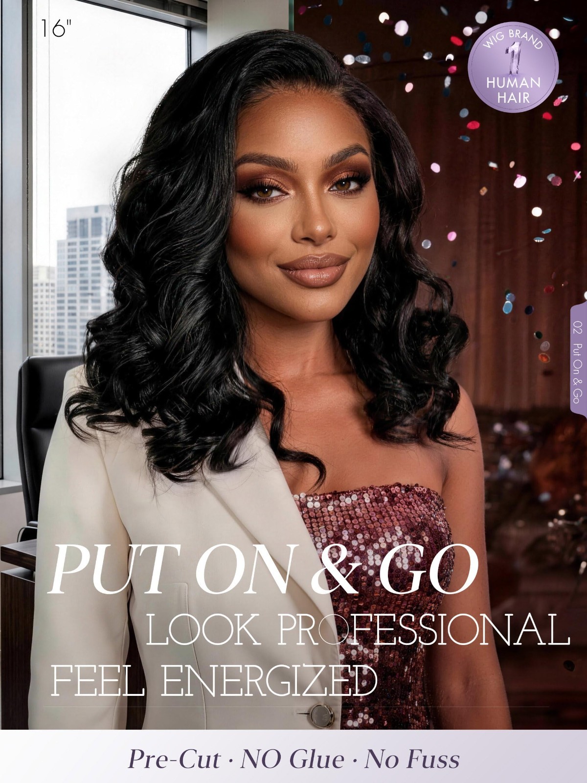 100% Human Hair Loose Wave Wig – 12″ Glueless Lace Front, Pre-Plucked, Natural C