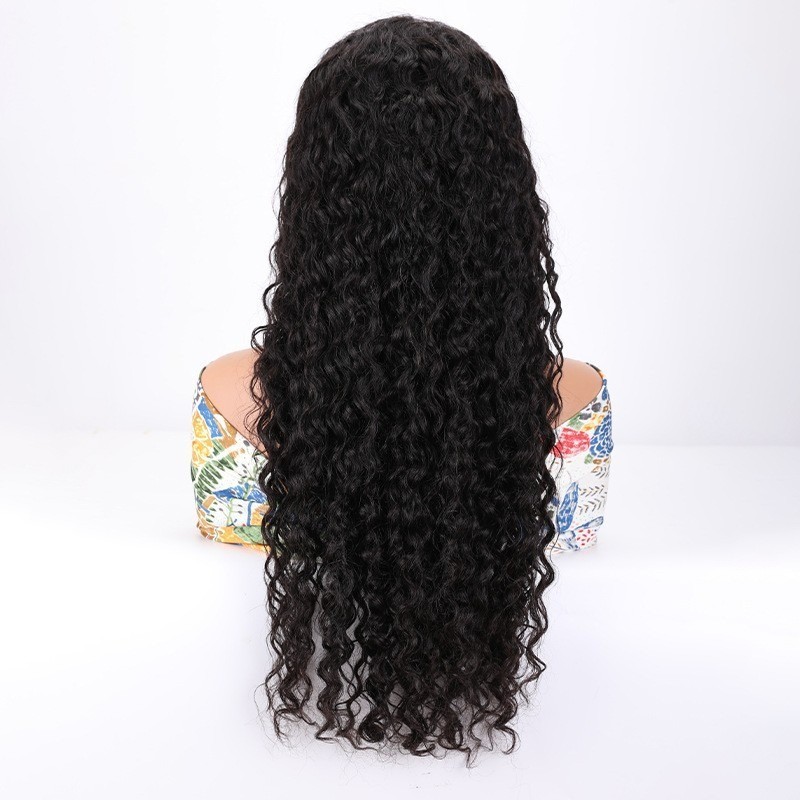 180% density 13*4 human hair synthetic Long flowing hair with water ripple Wigs