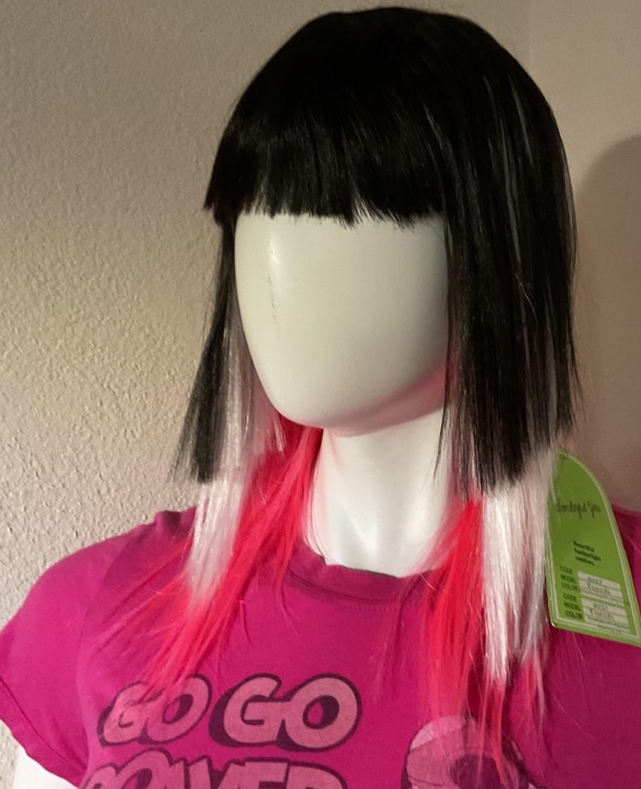 Wig Wonderful You “ Torch” Black White Pink Brand New
