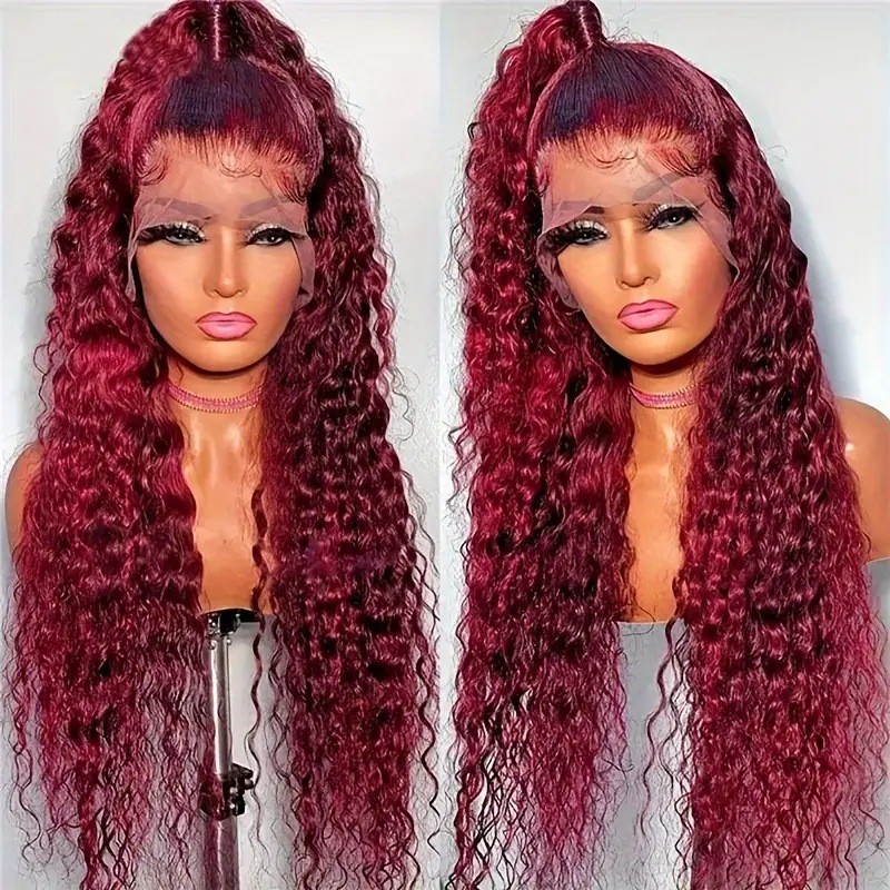 Front Lace Box Braids Wig Small Curly Full Head Wig For African Women Heat