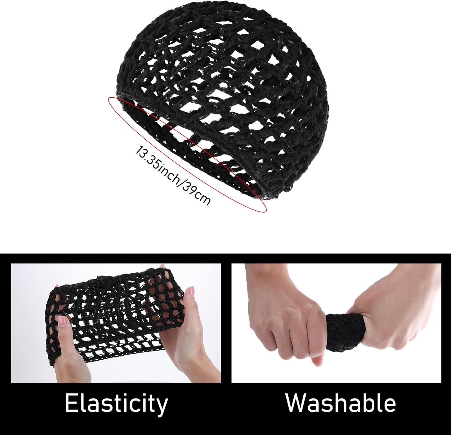 Wig Cap Thick Long Hair Caps Adjustable Net Mesh Braided Weaving Making Crochet