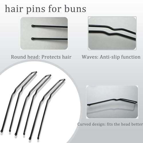 36Pcs Hair Pins for Buns & Updos – Large Bobby Brown – Curved