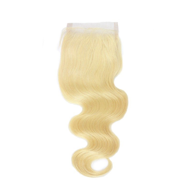 Blonde 613 & 1B/613 Lace Closure 4*4 Body Wave Free Part 100 human Hair