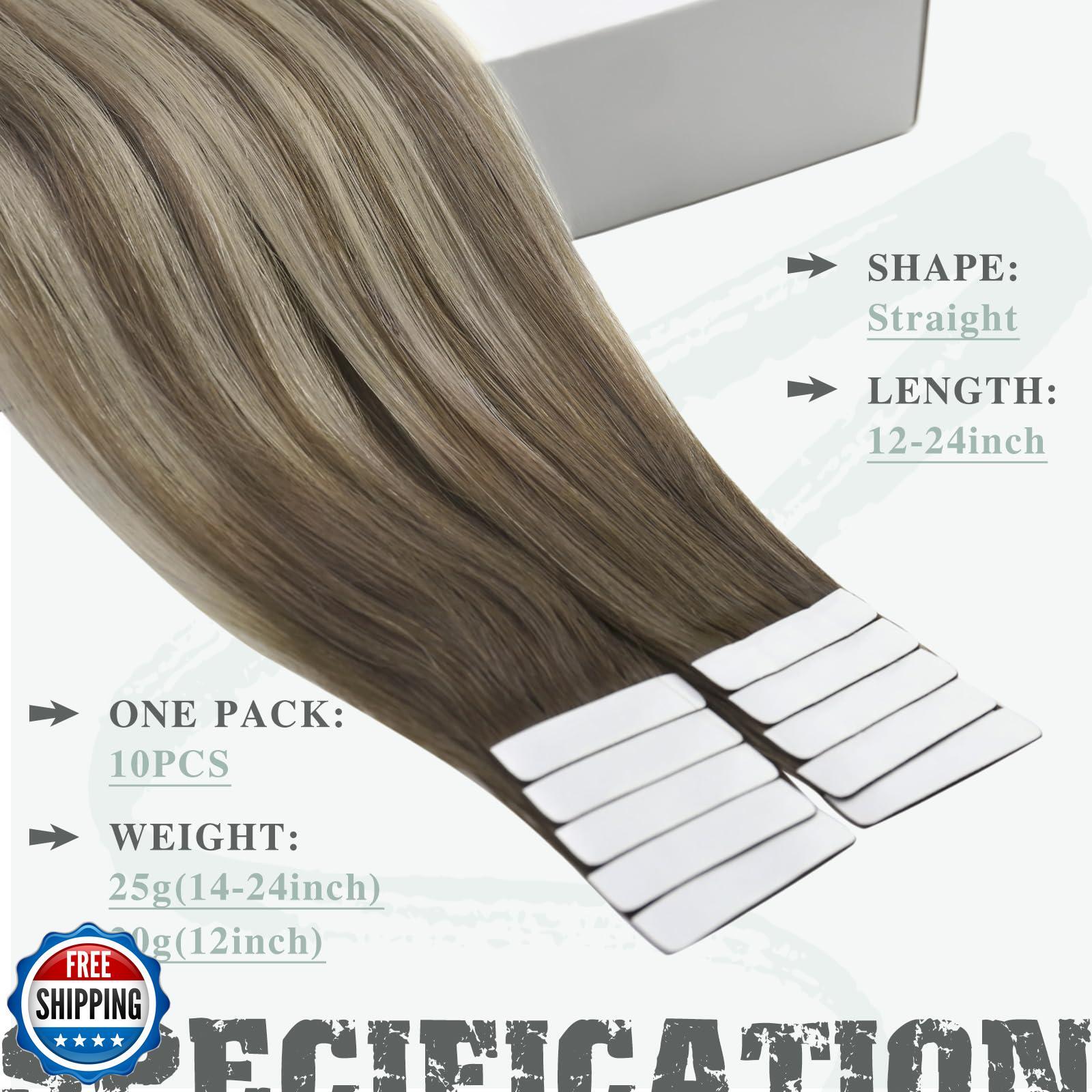 Ve Sunny Tape in Real Human Hair Extensions Invisible Hair Extensions Remy Ta