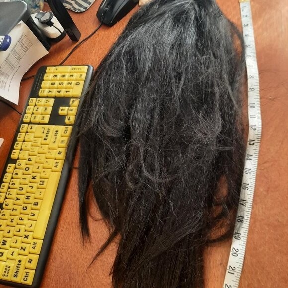 NEW ! Long Hair 28 inch Curly Wig Black