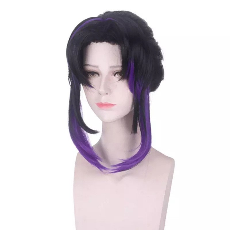 Shinobu Kocho Insect Hashira Purple Ombre Wig Heat Resistant Synthetic Cosplay