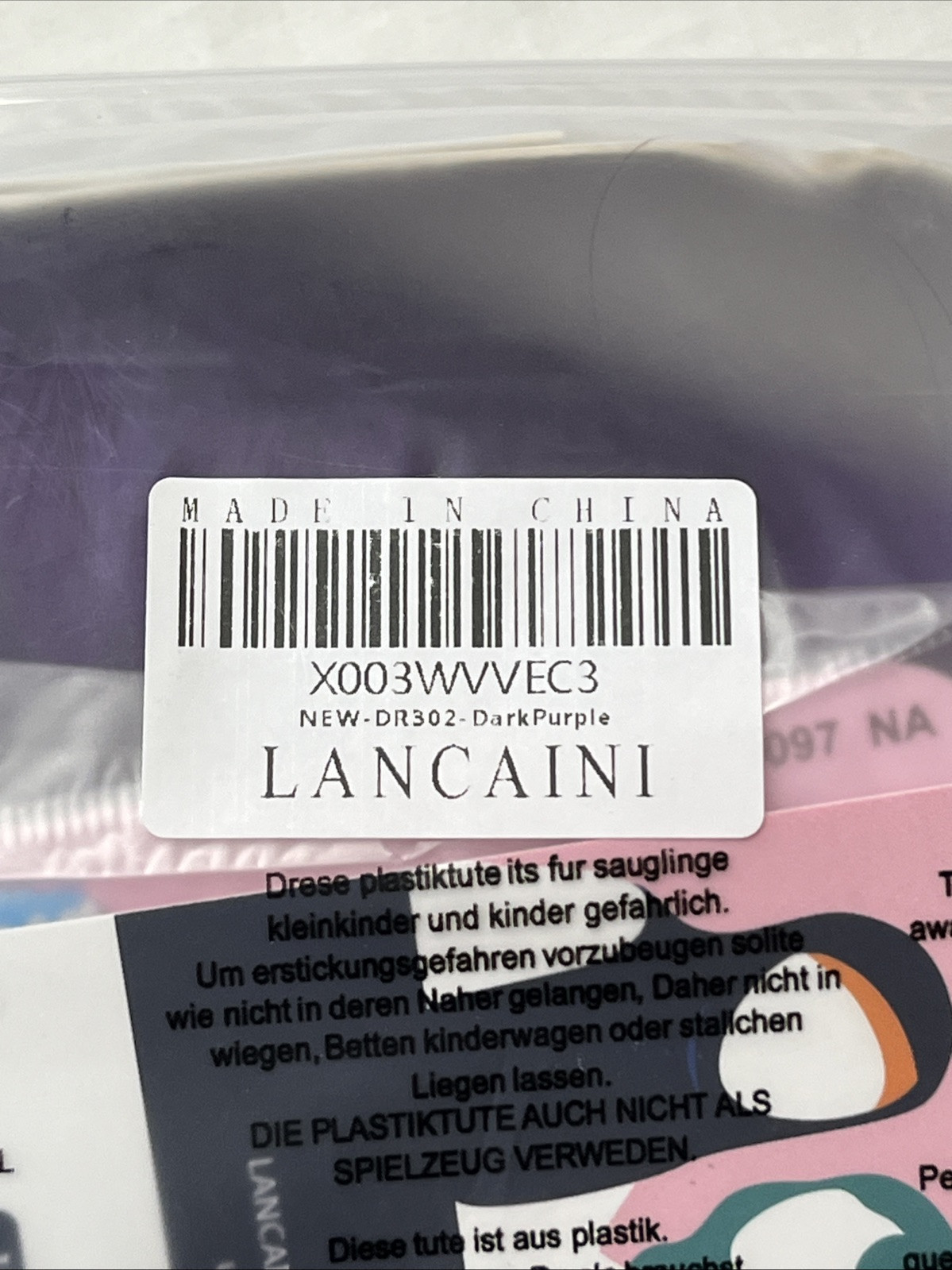 Lancaini Dark Purple Wig With Wig Cap Read Description Medium Cosplay Costume