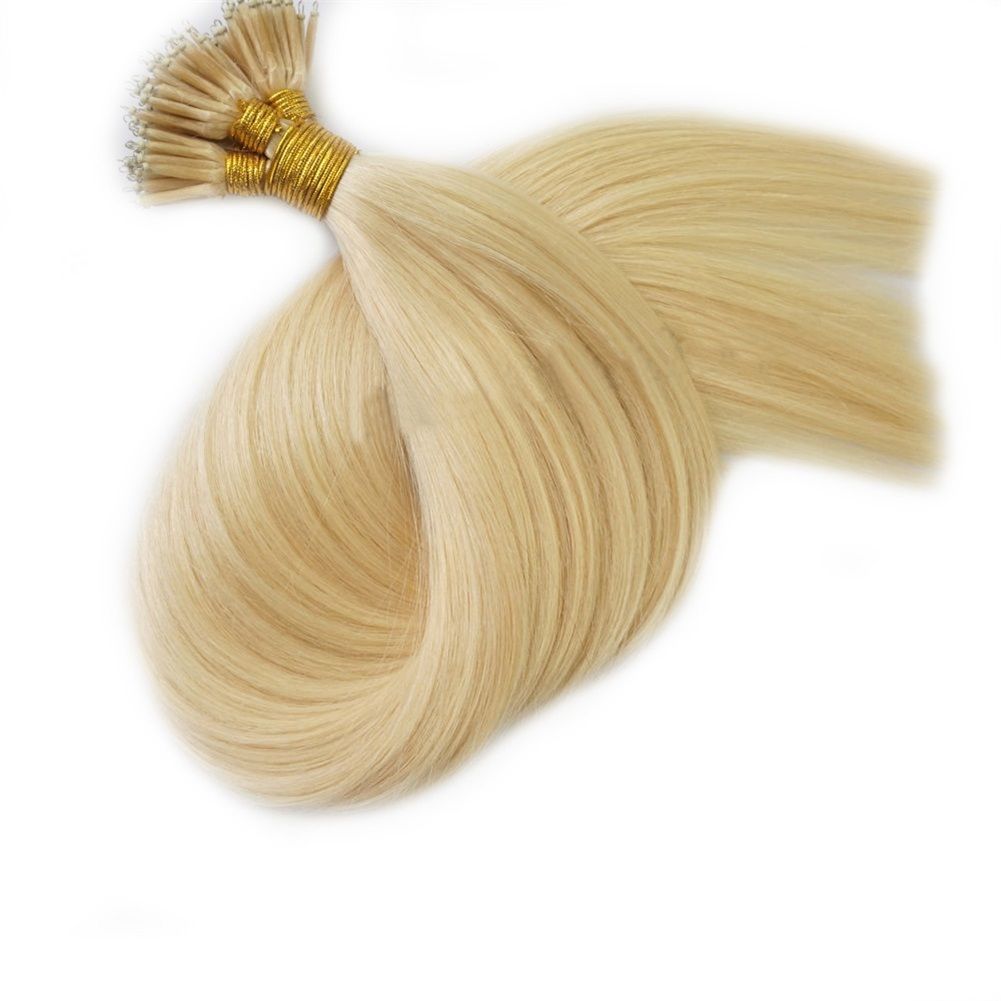 14Inch Keratin Nano Beads Ring Tip Real Remy Human Hair Extensions 0.8g/s