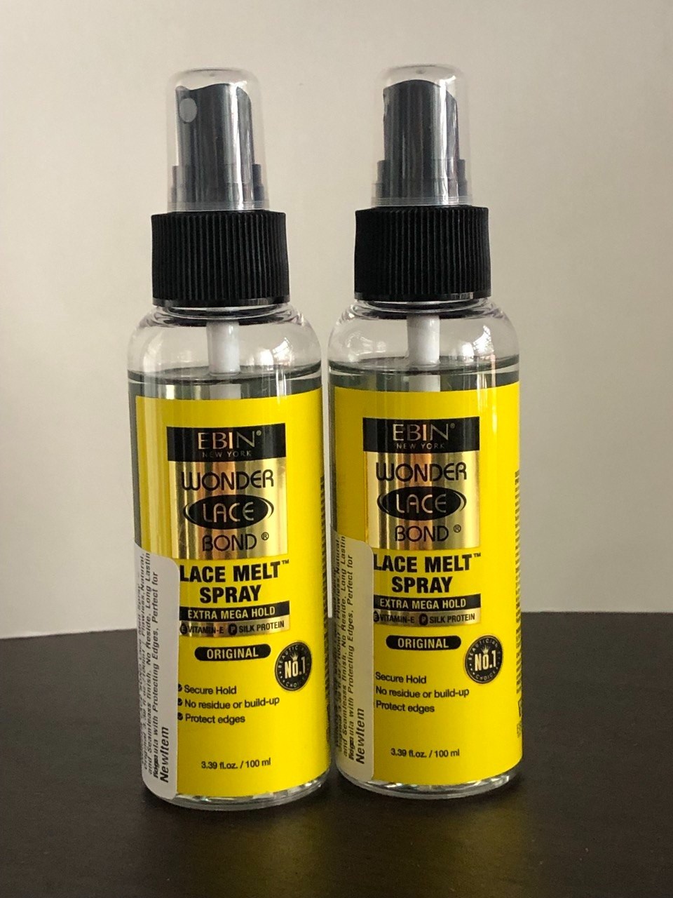 (2) Extra Mega Hold Lace Melt Spray 3.39 Fl Oz Flawless, Natural Finish for Wigs