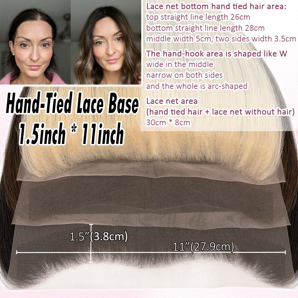 Forehead LACE Hairpiece Toupee Remy Human Hair Frontal Hairline Topper Men/Women