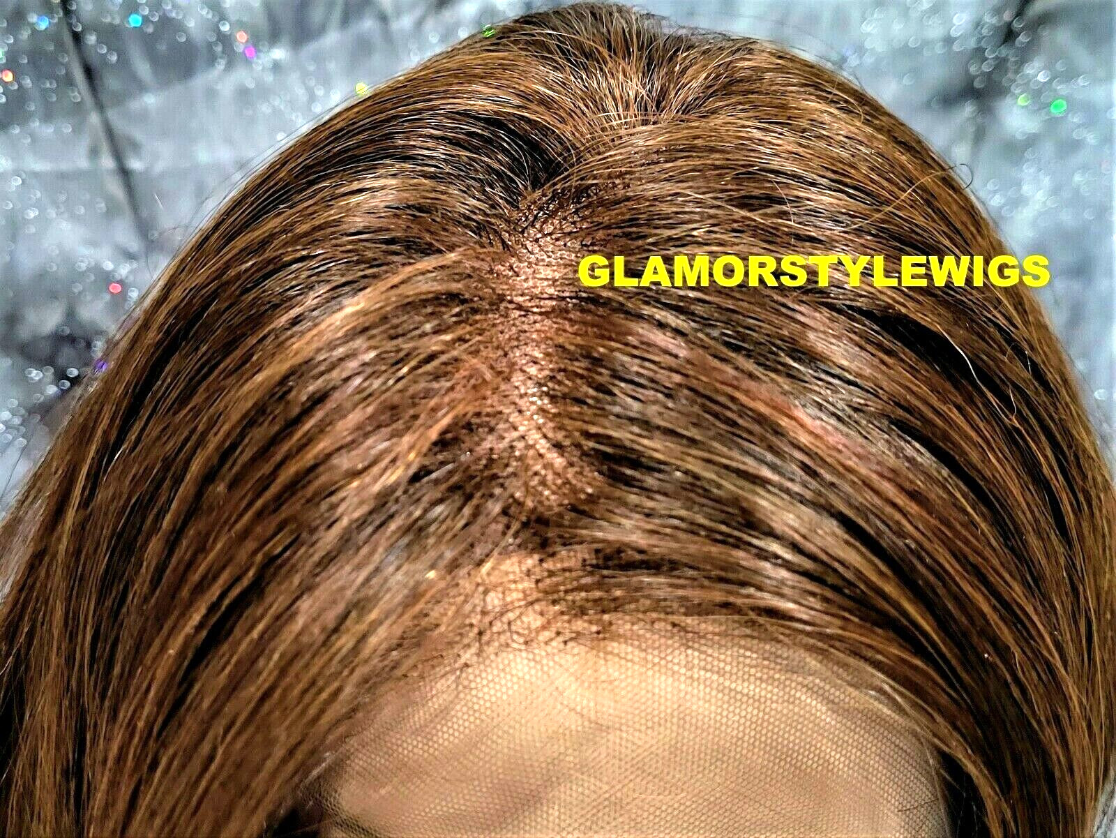 FREE PART LACE FRONT FULL WIG LONG LAYERED WAVY BROWN AUBURN MIX HEAT OK NWT