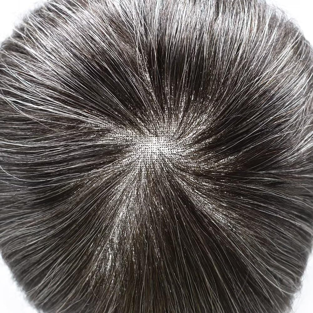 Swiss Lace Front Poly Lace Skin Hair Replacement Systems MensToupee Hairpieces