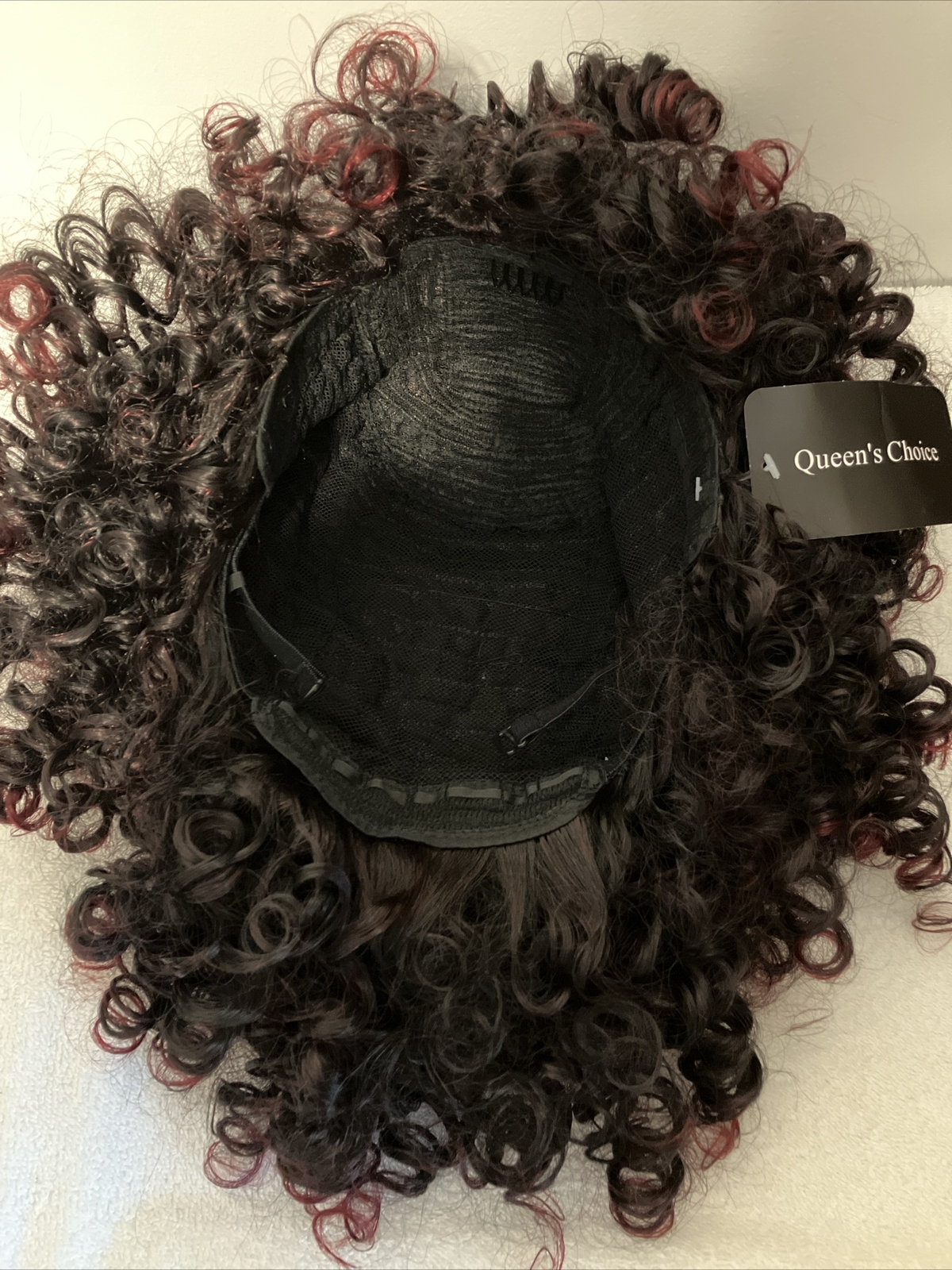 Women’s Wig, Synthetic, Black with Pink Highlights