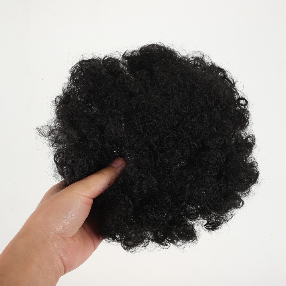 Black Curly Ponytail Extension For Women Everyday Wear 1Set 7.1×7.1×3.9In