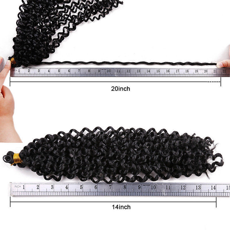 3/5Packs Marlybob Deep Wave Curly Afro Crochet Braiding Hair Extensions As Human
