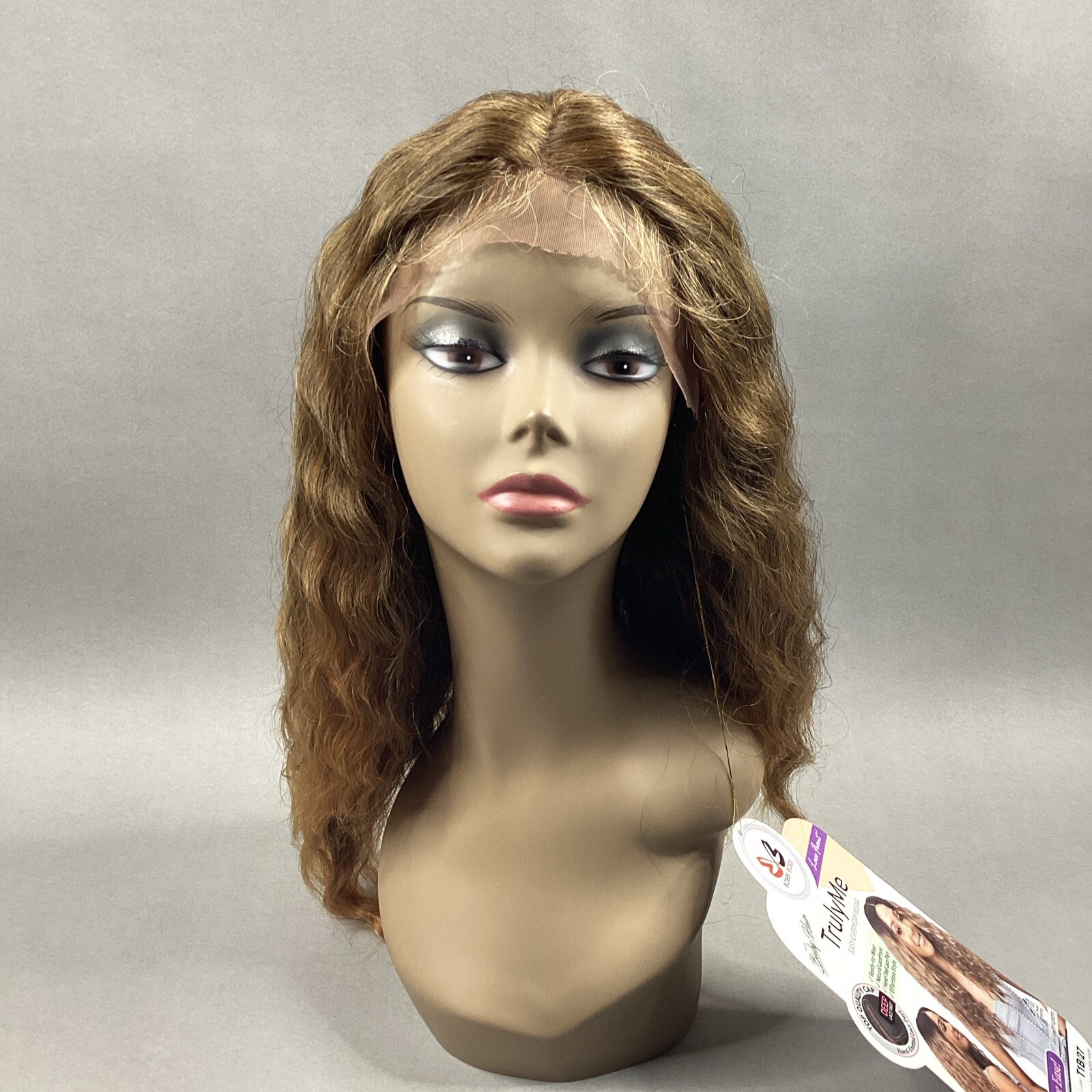 MLF422 Enid Wavy #T1B/27 Off Black Honey Blonde Part Synthetic Lace Front Wig