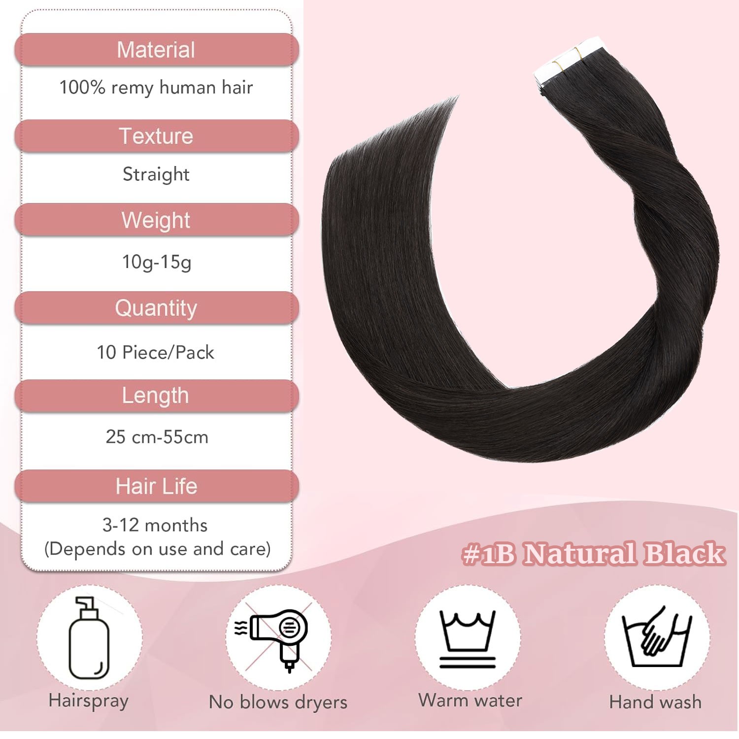 Thick 10/20pcs Tape In Remy Human Hair Extensions Skin Weft FULL HEAD BLONDE USA