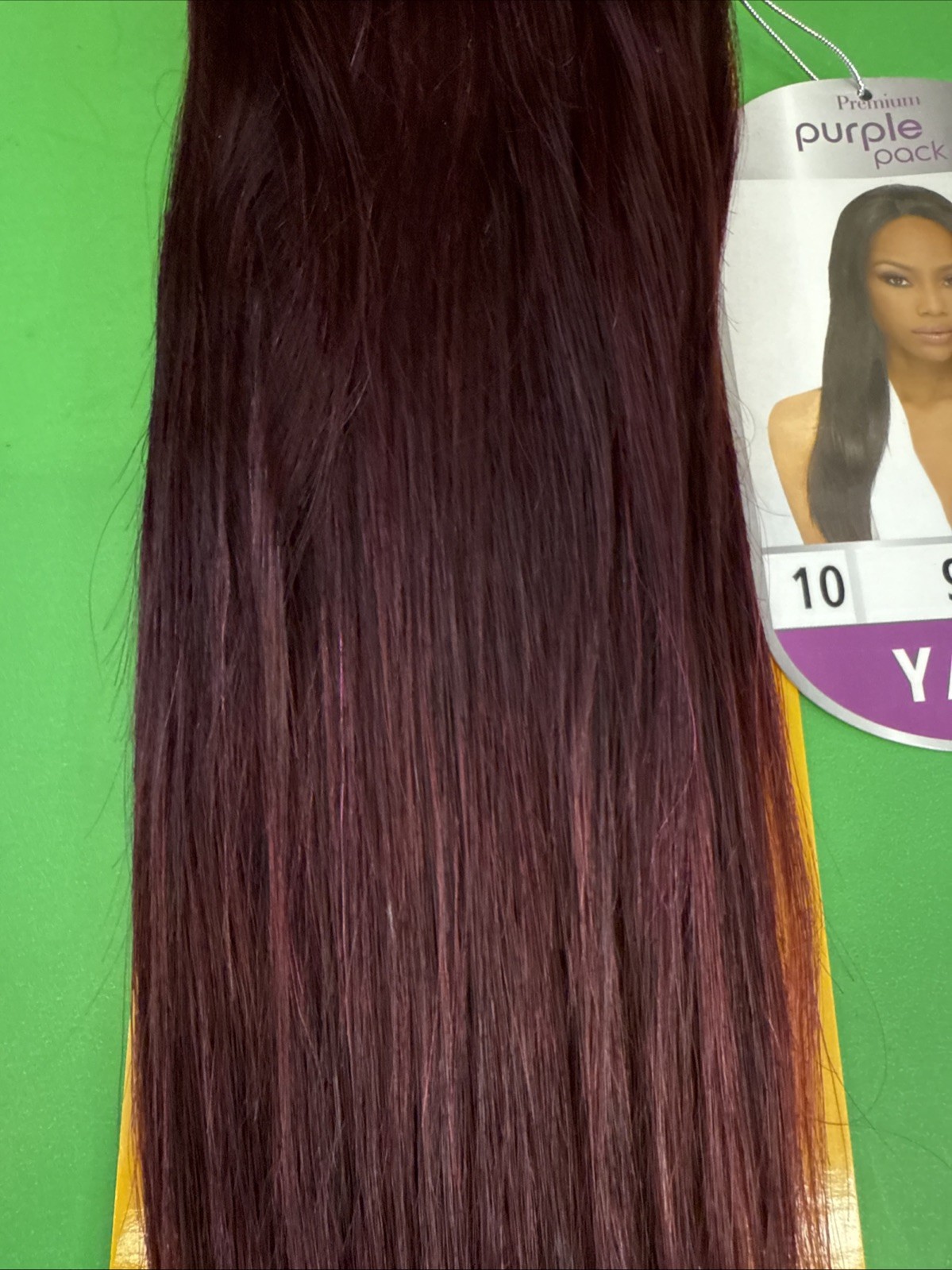 OUTRE PURPLE PACK 100% HUMAN HAIR YAKI WEAVE 10″ Inches Color #950 Wine