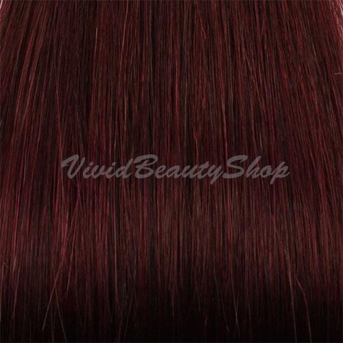 100 Pre Bond I Stick Tip Micro Ring Straight Remy Human Hair Extensions Dark Red