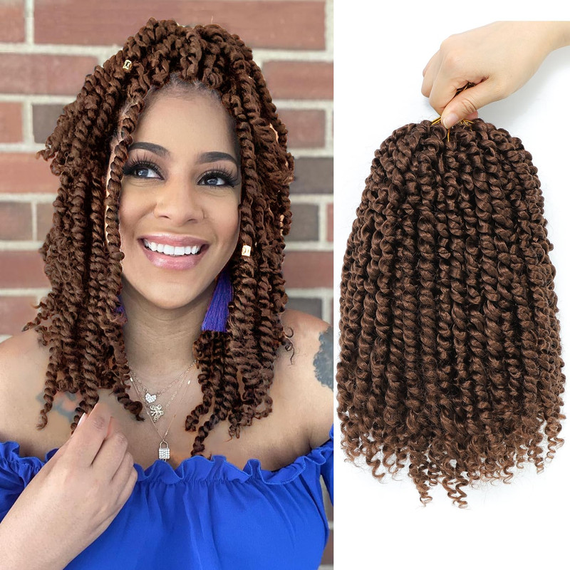 Ameli Passion Twist Crochet Hair 10Inch Passion Twist Hair 8 Packs Soft