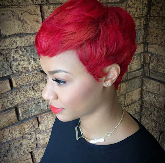 Burgundy Short Pixie Cut Brazillian Human Hair Wigs for Women Full Machine Made