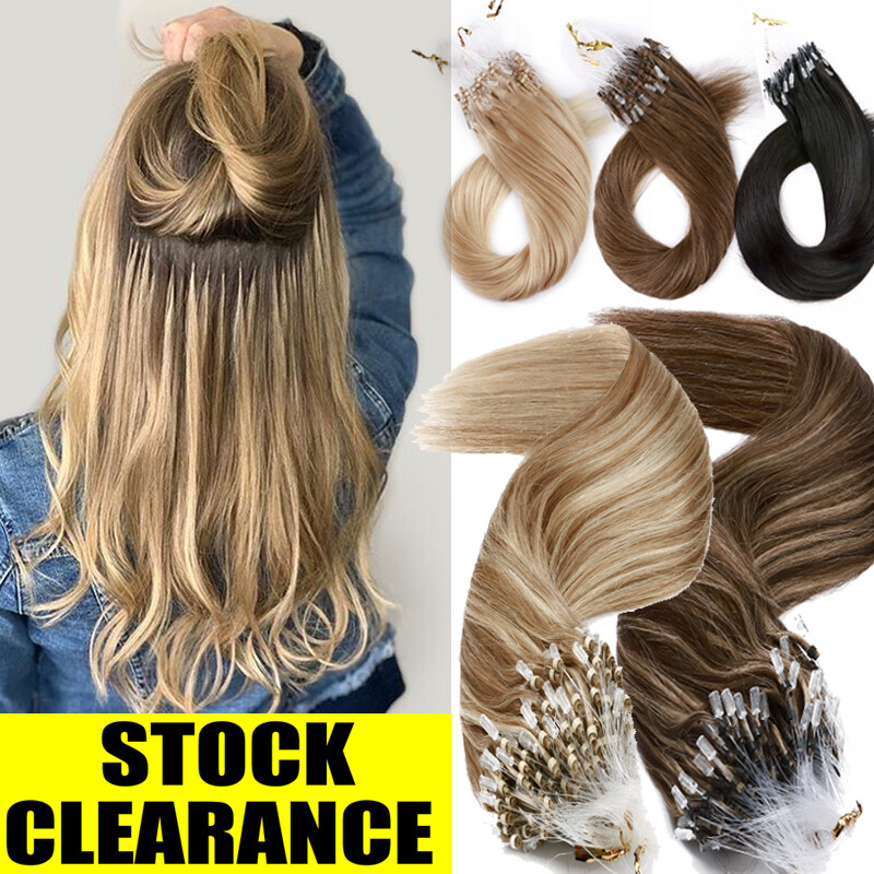 CLEARANCE Micro Loop Beads Real Remy Human Hair Extensions Ring 150S Balayage