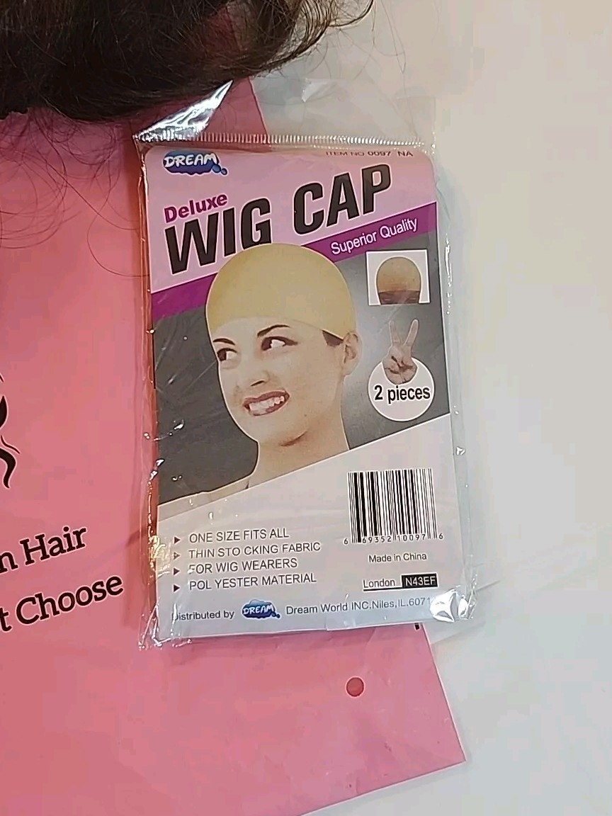 human hair wigs/ 100% Human Hair ( 2 Pack Deluxe Wig Cap Included ).
